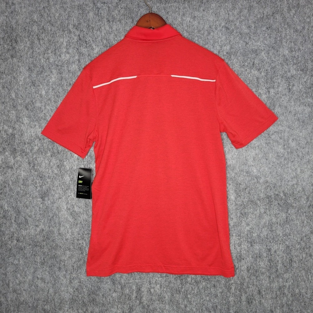 Nike Polo Mens Small Dri Fit Football Golf Shirt University Red CD7068 New - Picture 2 of 9